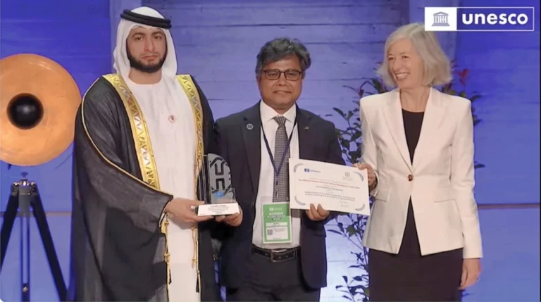 Good Neighbors Bangladesh received the award from UNESCO